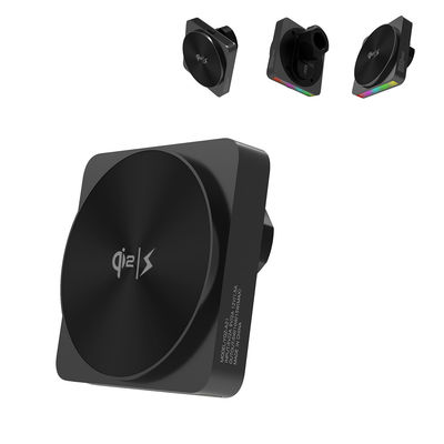 주문 QI2 일 조각 뻗은 전 금속 디자인 하단 RGB 주변 조명 프로젝션 중앙 제어 자동차 자기 무선 충전기 전화 충전 빛 항상 9 빛 색상 전환 15w 빠른 충전 online manufacture