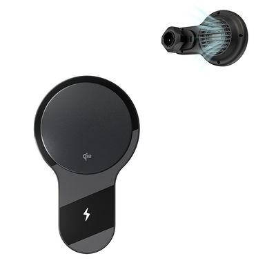주문 Strong Magnetic Stability Ultra-Thin Fan Cooling Fast Charging Wireless Charging Car Phone Holder One-Handed Operation online manufacture