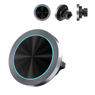 주문 Ultra Small Diameter Magnetic Wireless Car Phone Holder With One Hand Operation And Fast Charging RGB Light Effect online manufacture