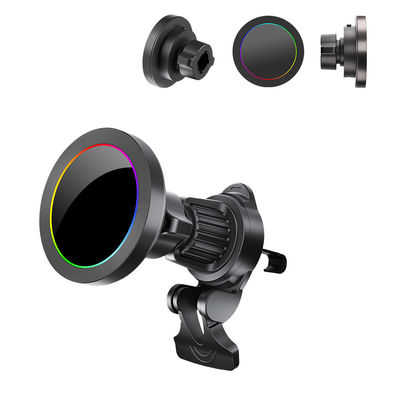 주문 일손 조작으로 자동차 폰 홀더를 위한 조정 가능한 RGB 빛 효과 무선 충전 스테이션 online manufacture