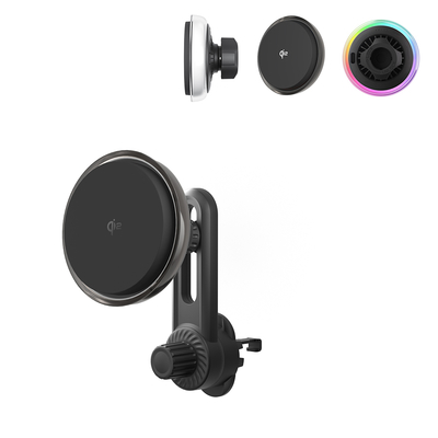 주문 Crystal Texture Magnetic Car Phone Holder With Frosted Lens And Cooling Fan For Dreamy And Personalized Aesthetics online manufacture