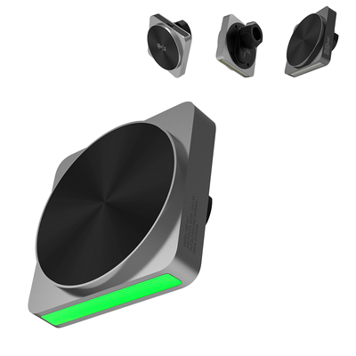 주문 QI2 15w Wireless Charger With Black Technology Sound Pickup And Ambient Light For Car Phone Holder online manufacture