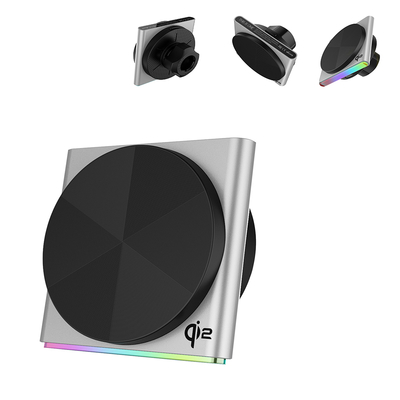 주문 금속 무선 충전 스테이션 초박형 디자인 9가지 색상 RGB 조명 효과 자석 흡착 원핸드 조작 고속 충전 online manufacture