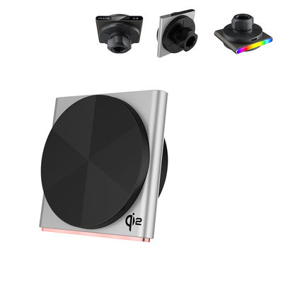 주문 자동차용 15W 무선 충전기 초얇은 디자인 9색 RGB 빛 효과 자석 흡수 한 손으로 작동 빠른 충전 online manufacture