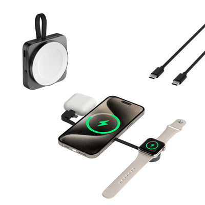 콤팩트하고 휴대용 Q2 Magsafe 3 in 1 충전기 아이폰 시계 및 헤드폰