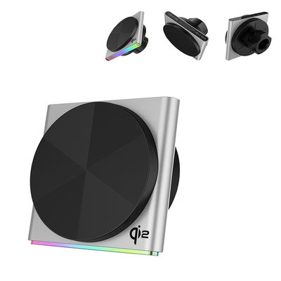 QI2 초얇은 디자인 픽업 램프, 금속, 초강성 자기 흡수, 무선 자동차 탑재 9 가지 색상 RGB 빛 효과 프로젝션 앰비언트 램프, 한 손으로 작동, 360도 회전, 빠른 충전