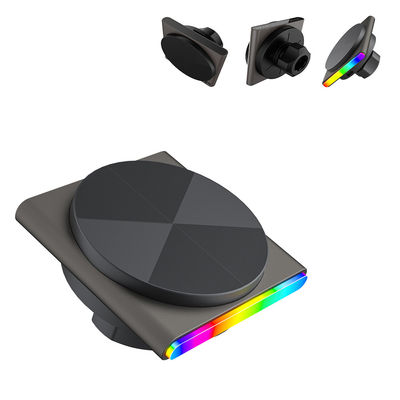 QI2 울트라 얇은 디자인 자석 자동차 마운트 무선 RGB 빛 360도 회전 빠른 충전 사운드 픽업 기능