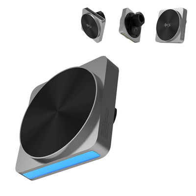 QI2 고속 충전 및 주변 조명으로 된 전 금속 자동차 전화기 장착장