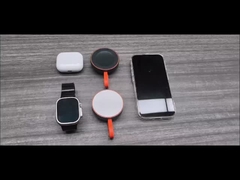 QI2 아이폰 슈퍼 작은 자기 금속 2인1 무선 충전기 숨겨진 전화기 홀더 빠른 충전 열